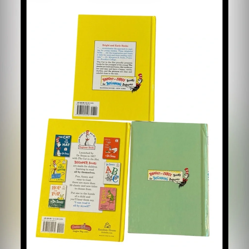 3 Dr. Seuss Books hardback